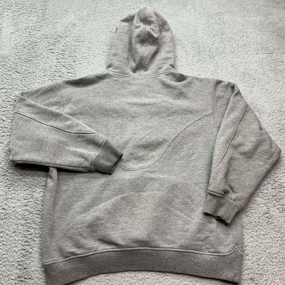 Nike Michigan Wolverines Center Swoosh Hoodie Mens M Y2K Gray Yellow Embroidered - Picture 2 of 12